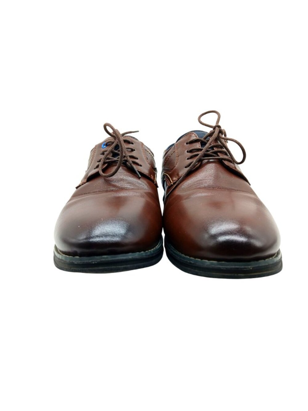 Gatsby Mens Lisse Brown Leather Lace Up Oxford Size 9.5 B No Stripe Dress Shoe - Picture 3 of 11